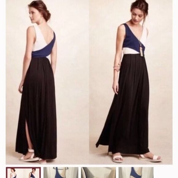 Anthropologie Elysian Maxi Dress Colorblock by Maeve XS - Picture 1 of 8